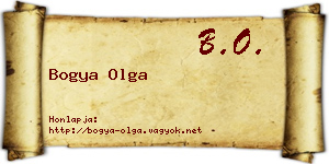 Bogya Olga névjegykártya
