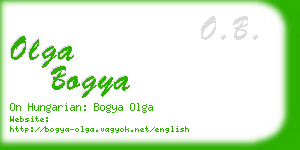 olga bogya business card